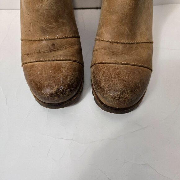 Sorel Size 7 Joan of Arctic Wedge II Chelsea Ankle Boots Brown Leather - Picture 5 of 14